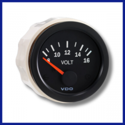 VDO Vision Black 12V Voltmeter 332-103