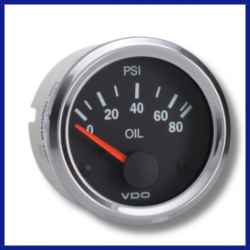 VDO 80 PSI Electric Oil Pressure Gauge 12V -350194